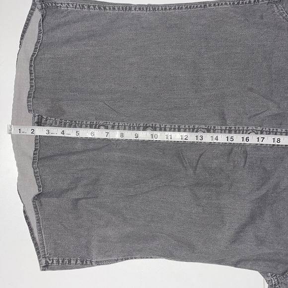 Men's Topman Gray Short Sleeve Denim Shirt - Picture 8 of 9